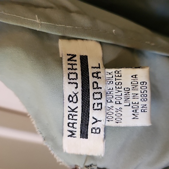 Beaded Deep V Neck Old Hollywood Gown in Sea Foam - Picture 9 of 16